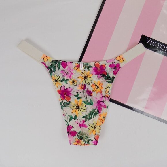 nwt victoria's Secret PINK Brazilian tropical floral lace mesh - Picture 3 of 4